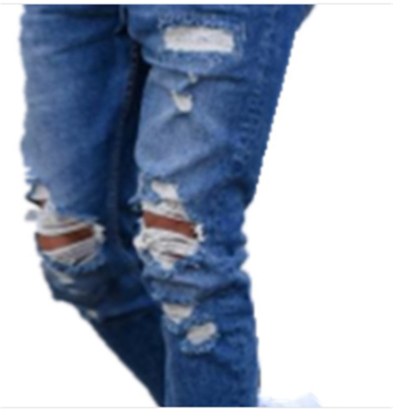 Hole men's jeans 