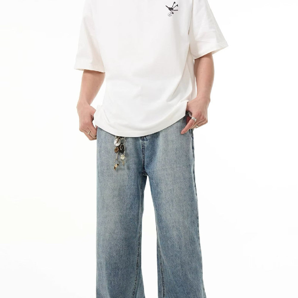 Men's Inverted Pants Baggy Straight Trousers