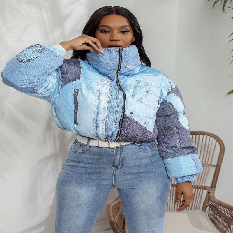 Denim Printing Cotton Coat Jacket