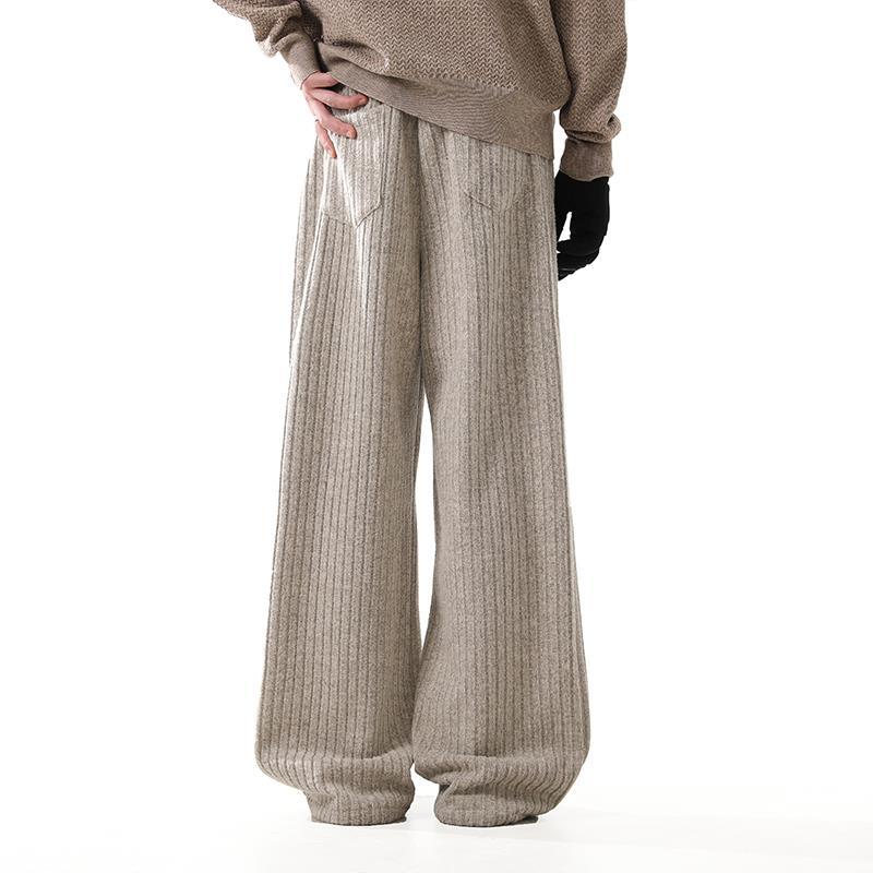 Minimalist Old Money Style Straight Woolen Casual Pants