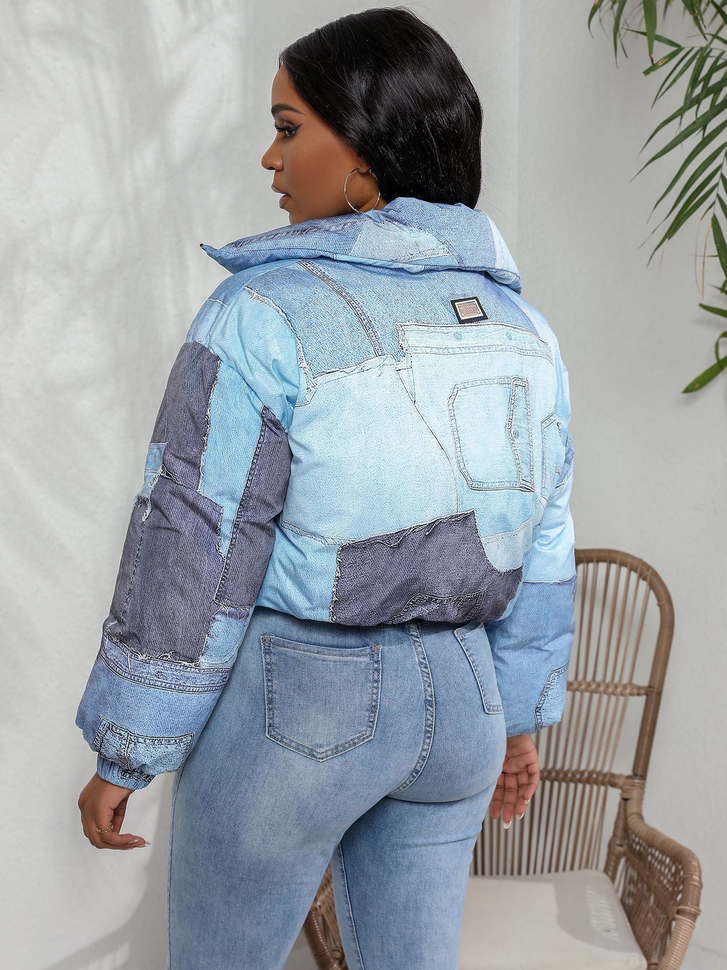 Denim Printing Cotton Coat Jacket