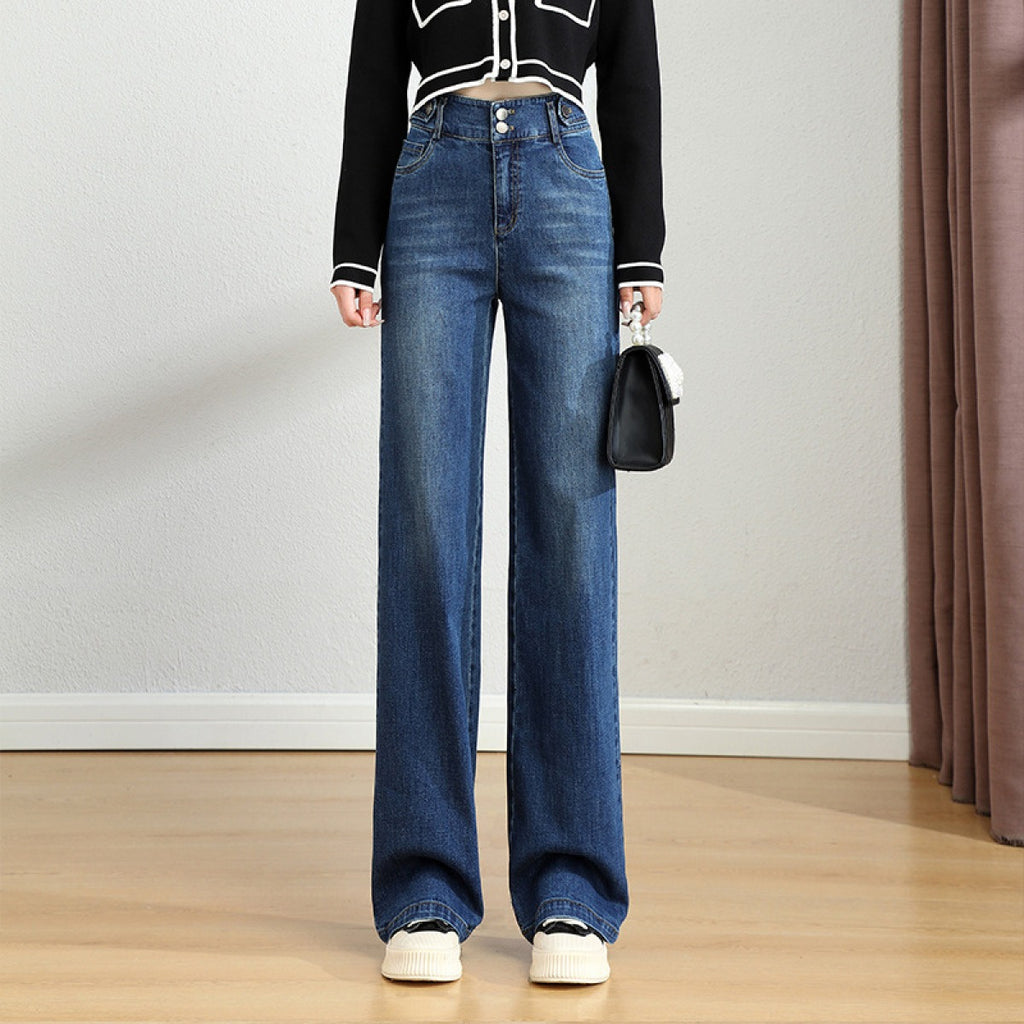 Straight Fit Stretch Slimming Jeans for Women