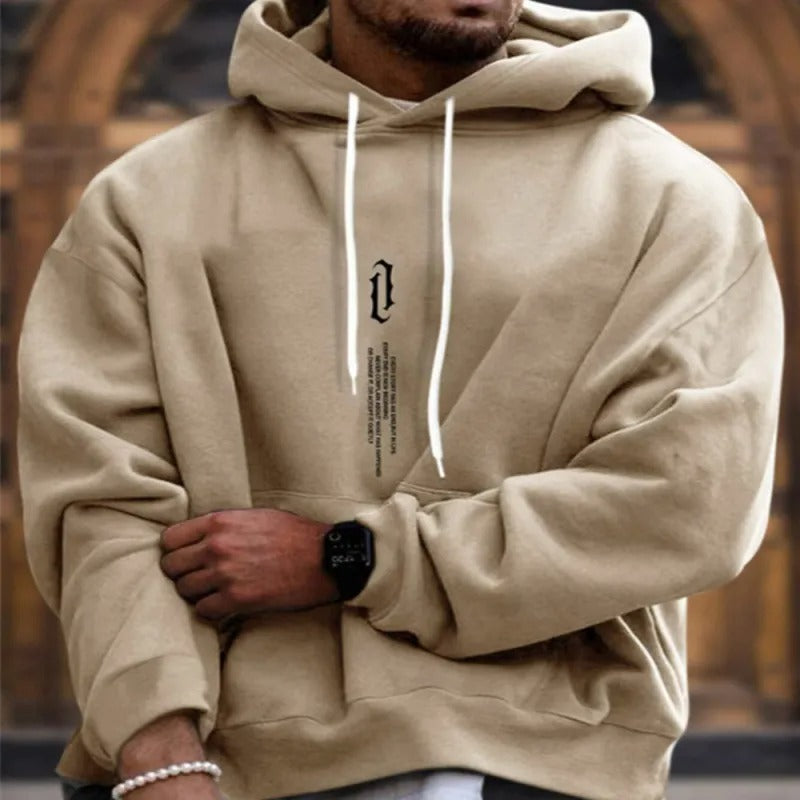 Men’s Printed Hooded Pullover Sweater