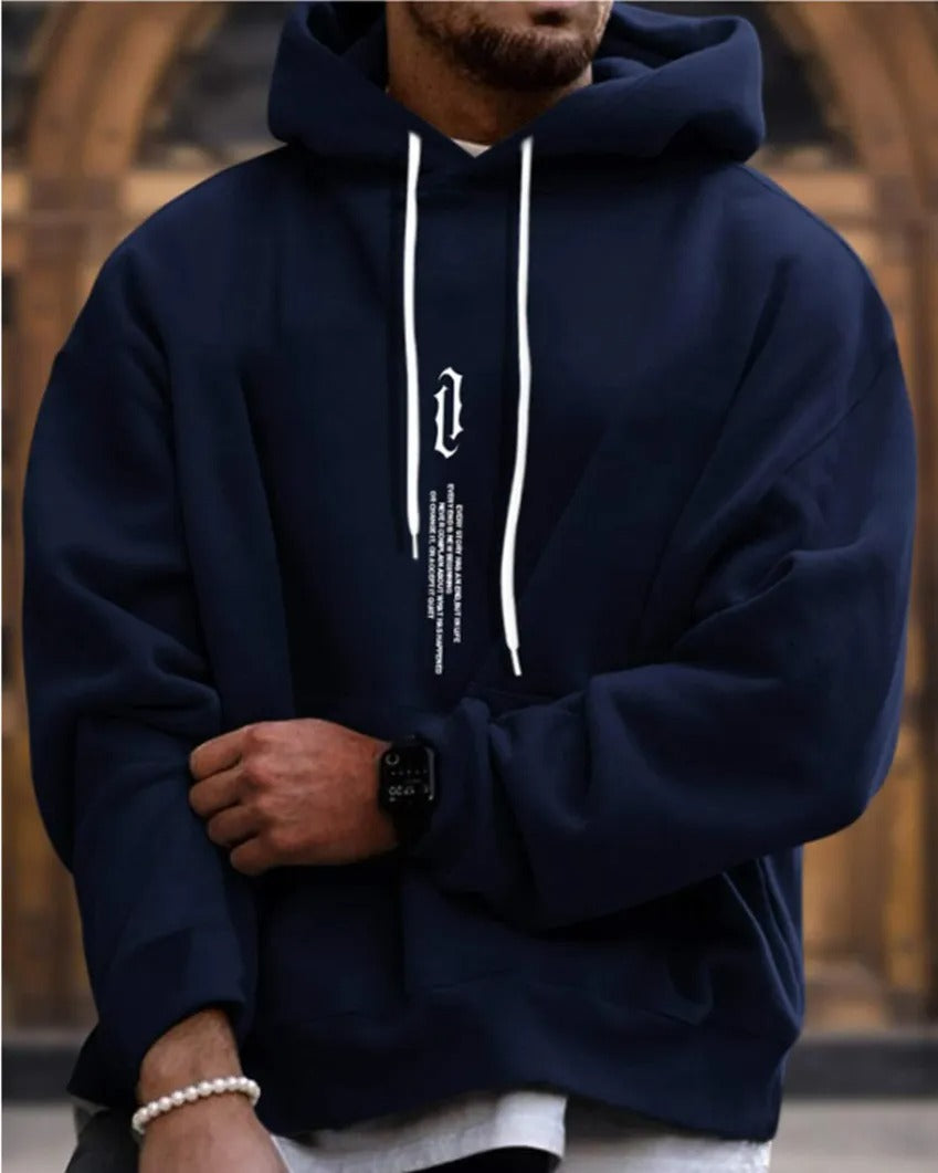 Men’s Printed Hooded Pullover Sweater