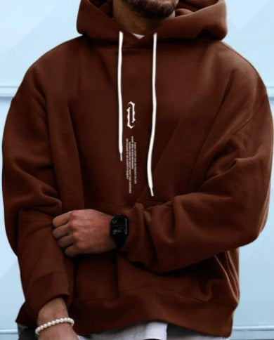 Men’s Printed Hooded Pullover Sweater