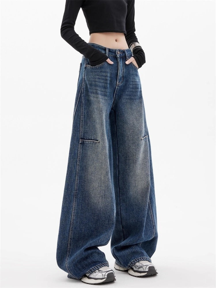 Loose Floor-length Wide-leg Pants