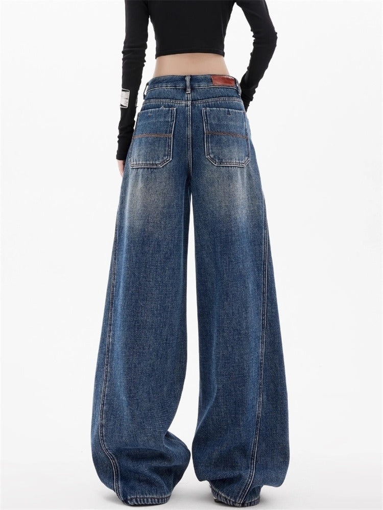 Loose Floor-length Wide-leg Pants